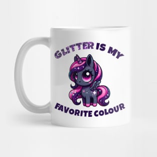 Glitter is my favorite colour cute pony unicorn Mug